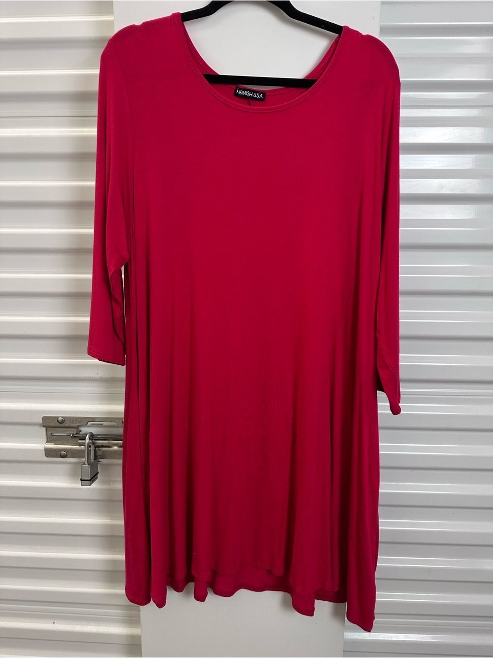 HEIMISH USA RED Swing Dress - 3/4 Sleeve